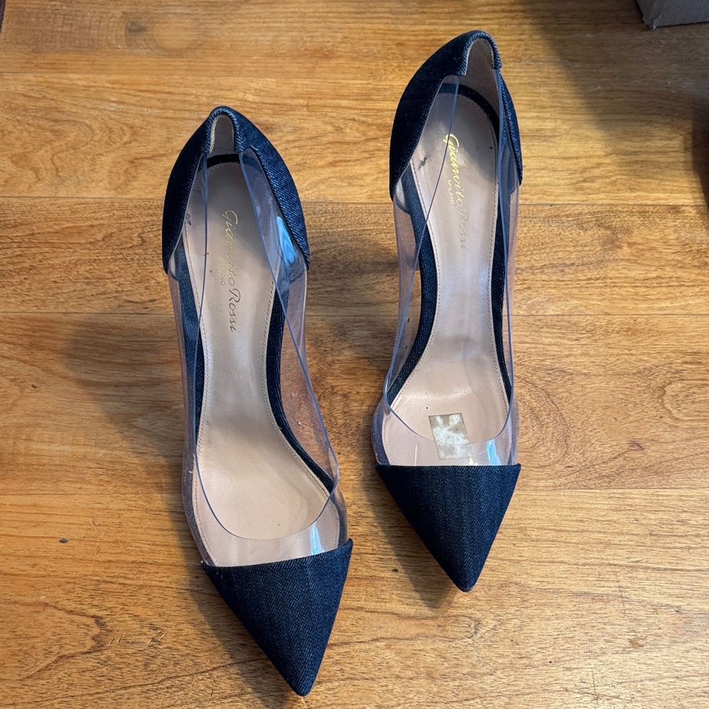 Gianvito Rossi denim heels